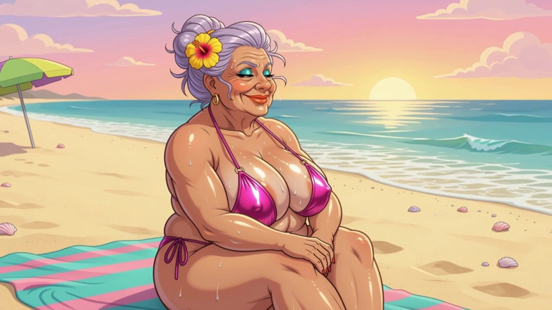 Huge Boobs: Sexy Big Boobs on Beach