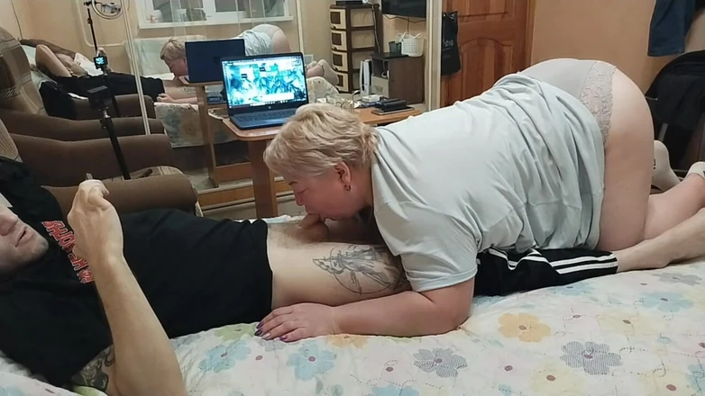 Zona901: Mother-in-law Milks My Cock with Her Mouth to a Cumshot