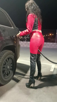 Tanken in Leder Und Boots