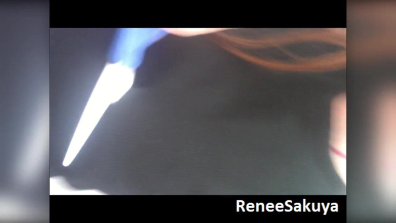 Renee Sakuya: Melukis buah dada upclose dengan cat