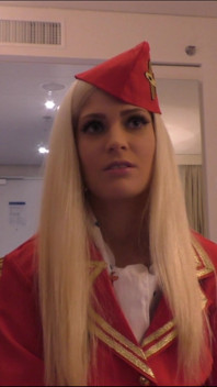 Air Hostess Candee Licious Huge Black Cum Swallow