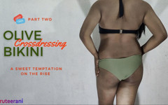 Olive Bikini Part 2 - Crossdressing by Indian Sissy thumbnail