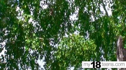 My 18 Teens: Babes hardcore fuck outside - group sex