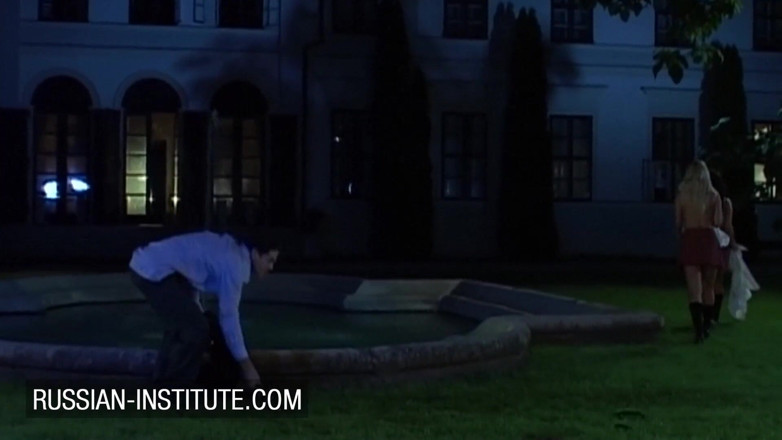 Russian Institute: Secret outdoor trio with 2 gorgeous teens