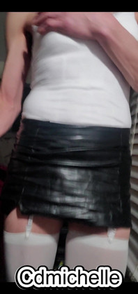 Cdmichelle Wearing Black Mini Skirt