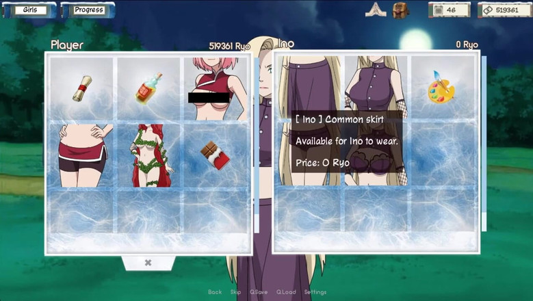 LoveSkySan69Real: Naruto Hentai - Trener Naruto [v0.18.2] Część 92 Seksowna z cipką Ino autorstwa...