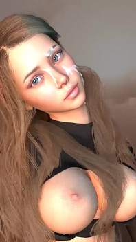 顔に精液を浴びせたホットなアニメ美女とセックス - 3D変態
