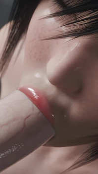 Yuffie Final Fantasy 7 완전 누드 오럴 서비스 - 젖고 지저분한 4K 3D 애니메이션