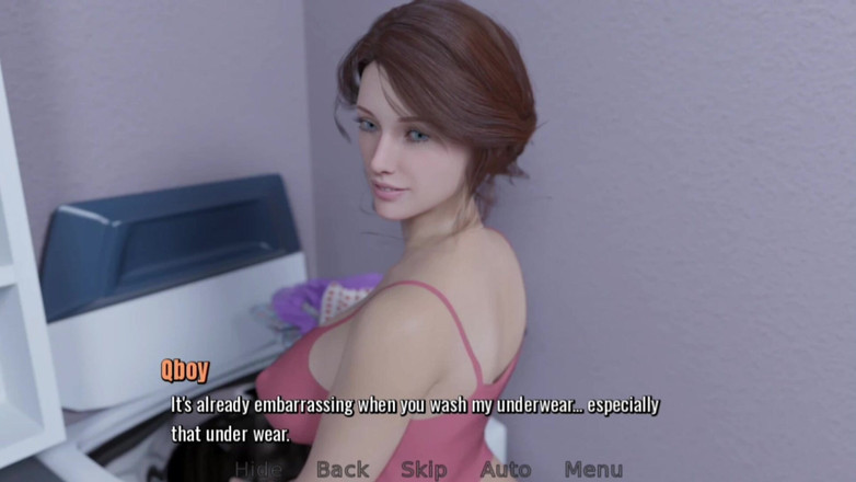 Q Boy: Hot and MILF Stepmom's Romance with Stepson in Laundry Room -...