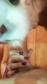 Jodie James cat plays with her favourite cock
