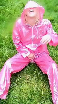 Lucy průhledné rainwear & venkovní veřejné škádlení kundičky