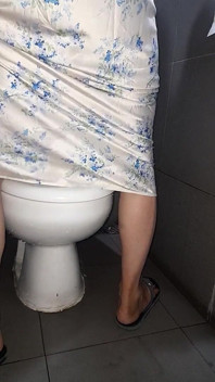 Crossdressing Cum Wearing Satin Halter Neck Dress