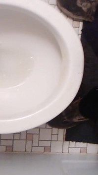 POV Standing up as I Piss
