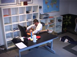 My porn family: Big boobs cleaning lady loves fucking in office
