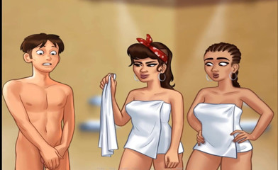 Hentai World: Summertime saga - hete meiden Lopez Martinez spelen met mij onder...