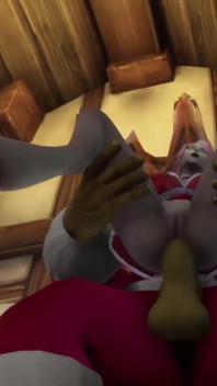 Gadis seksi iblis lagi asik ngentot kontol orc santa: parodi warcraft