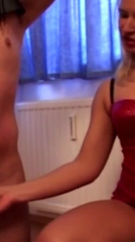 Masked Slave Whipped Red and Cock Teased by Horny Mistresses