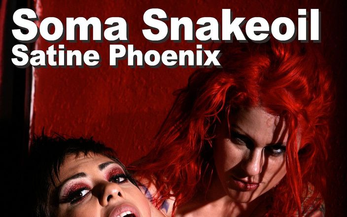 Picticon bondage and fetish: Soma Snakeoil &amp;amp; Satine Phoenix lesbické lízání BDSM hračky