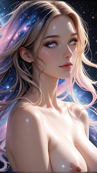 Slideshow Ai Si Cantik Pelindung Maslahat Dikelilingi Oleh Slideshow Ai Fantasi Galaksi Galaksi Beray