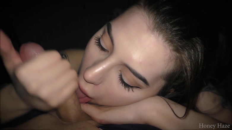 Honey Haze: Step Sister Deepthroats Me Instead of Watching a Movie. Honey...