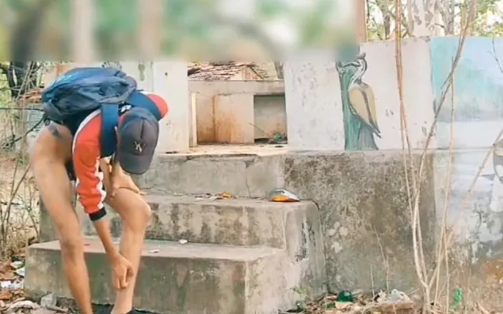 Tani: Long Dick in Garden Public