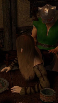 Dragonborn martella una ragazza taverne - skyrim Parodia