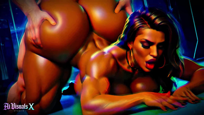 AI Visuals X: Mame sexy negre cu curul mare - muie și futai - porno animat (ASMR...