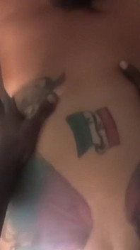 Mejillas del culo tatuadas siendo destrozadas por bbc