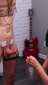 Roman Gets Tied-up, Electrostimulated with Various Toys, and Rewarded with Deep, Shaking Orgasm
