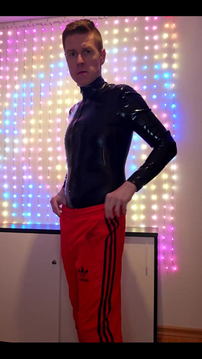 Roman Heart: Red Adidas Tracksuit