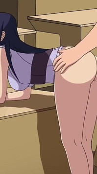 Hinata dientot gaya doggy dari belakang