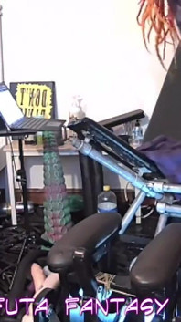 A Short Ride to a Big Sissygasm on the Sex Chair