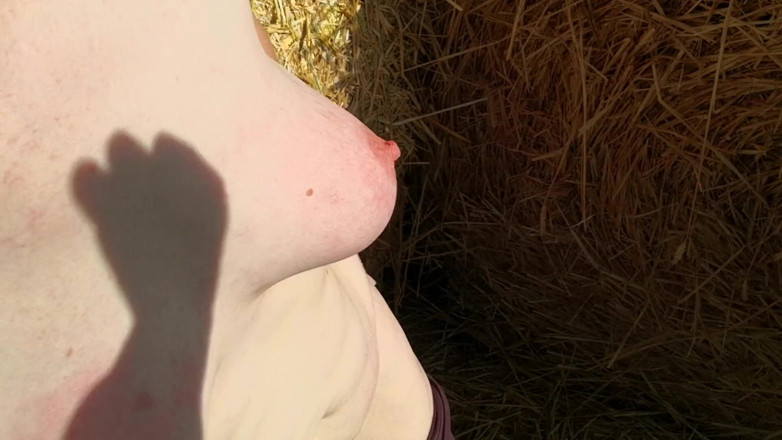 Bouncy Tits Action: Slap my tits in the hay