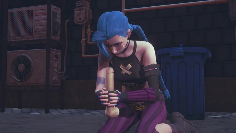 Waifu club 3D: Jinx suka melancap zakar besar