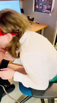 And Cum for Her, Secretary Swallows My Cum From Glass, Slutty Teenage Secretary, Cheating Wife Sucks
