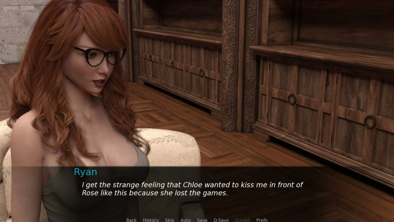 3D Cartoon Porn: Lancaster Boarding House 11 - Chloe Rose dan Ryan bertiga di Perpustakaan