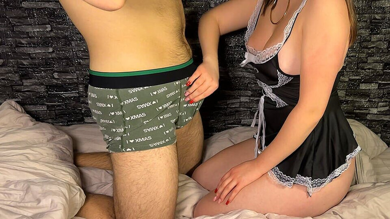 Marshmallow Sweet: Honění přes jeho spodní kalhotky a mnoho škádlení a edging