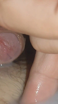 Massive Straight Cum in the Navel Hole!