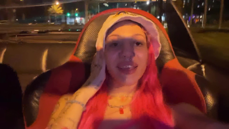 Nali Marie: Town Slut Flashes Perky Boobs in Convertible on the Highway
