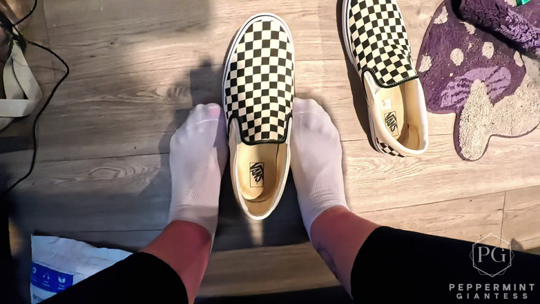 Peppermint Giantess: Tiny POV: Shoe-bound Tiny Gets the Full Giantess Treatment Socked,...