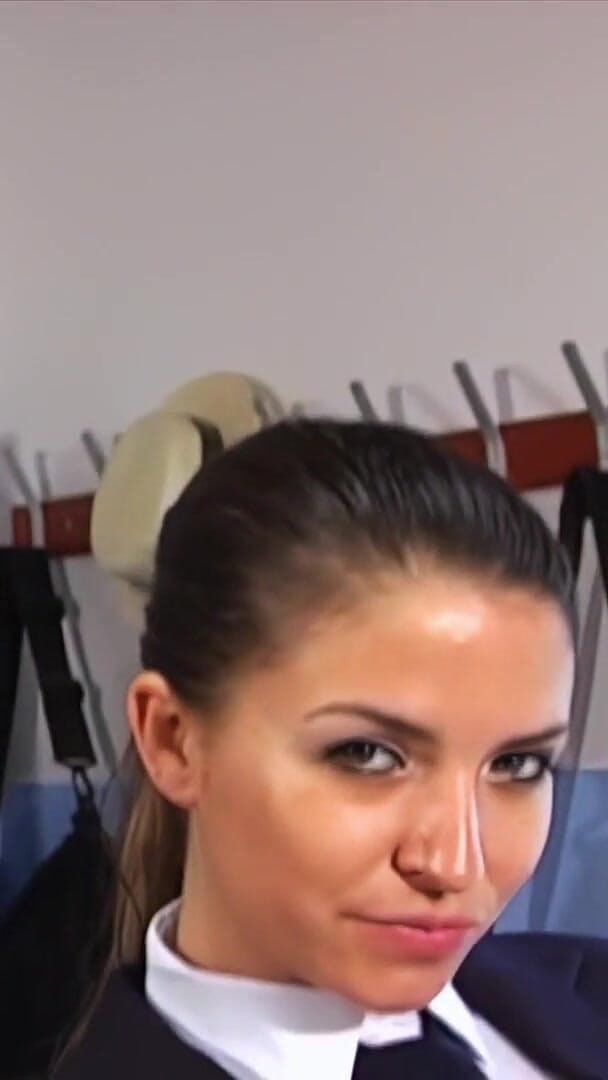 Classroom Tease Featuring Amy Greystone (College Uniform)