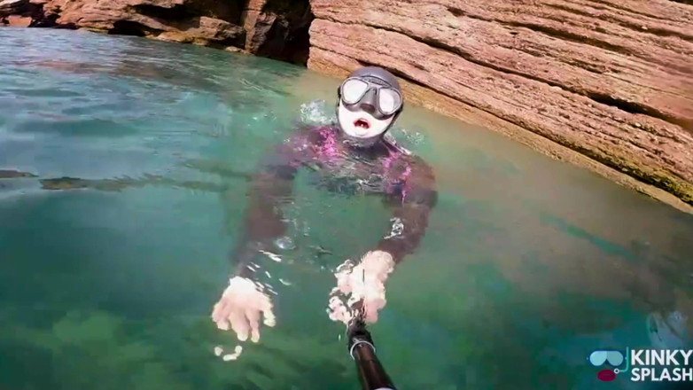 UKCuteGirl Lucy Lauren: Diving in My Shiny Two-piece Wetsuit