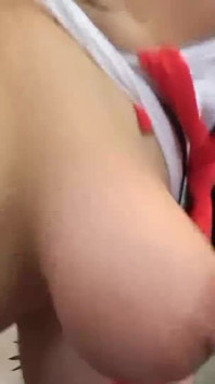 Massive boobs jumping during cowgirl ride