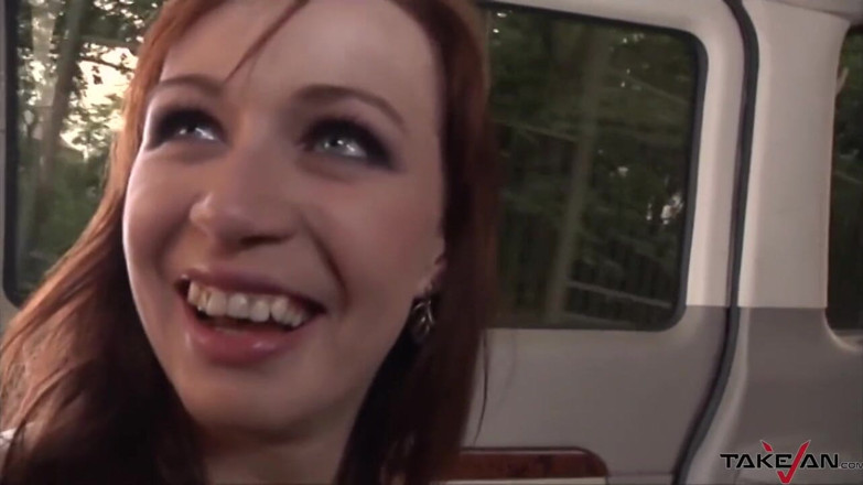 Take Van: Nasty babes in threesome fuck with amateur guy