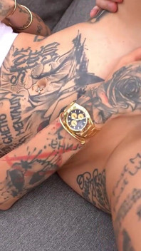 Big Cock Fucks Pretty Tattooed Model Hard!