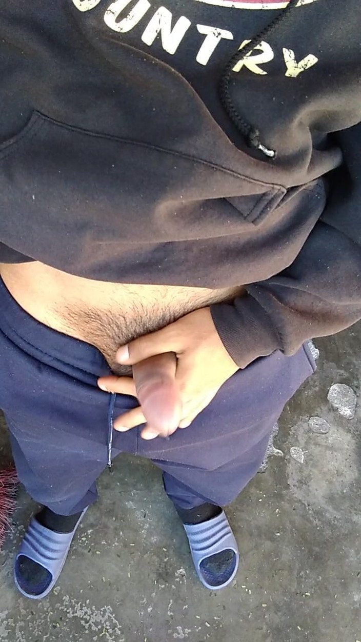 AlexAlejandro13: Біля воріт мого будинку виймаю мій член