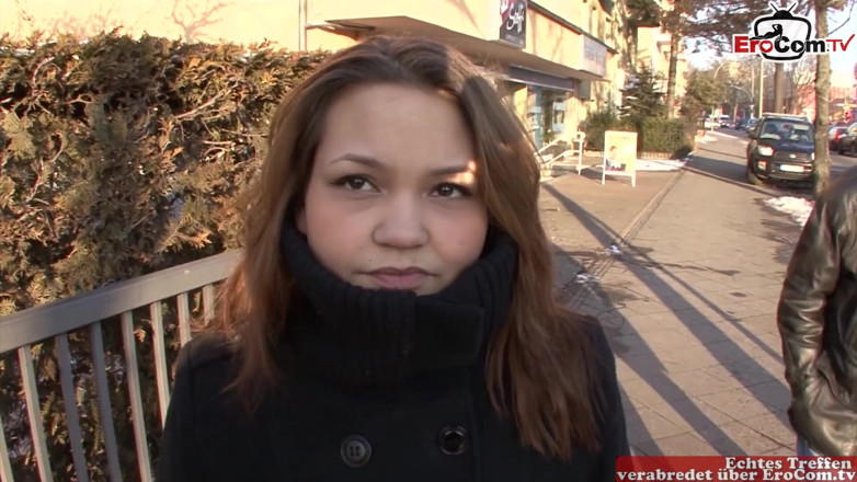 EroCom: Chubby Horny Brunette German Girl Picked up to Fuck