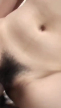 Hairy asian teen fucking on the bed
