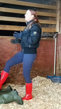 Boots Versus Balls, Extremely Hard Hunters Wellingtons Ballbusting in the Stables