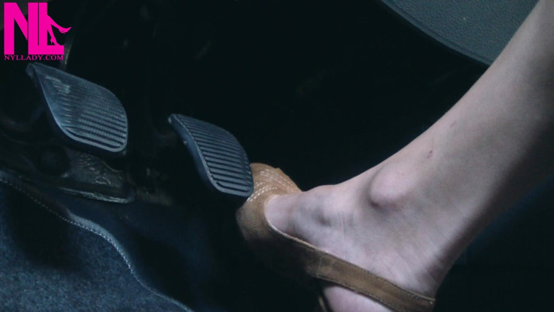 Nyllady: Revving and Driving in Light Brown Peeptoe Sandals